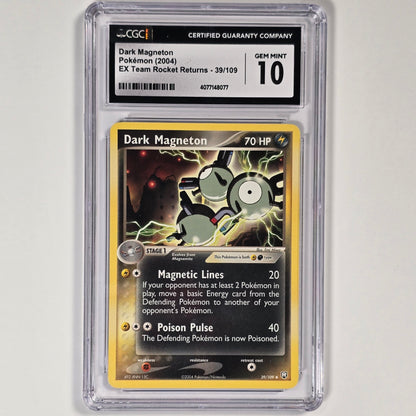 CGC 10 Dark Magneton 39/109 Uncommon Pokemon EX Team Rocket Returns