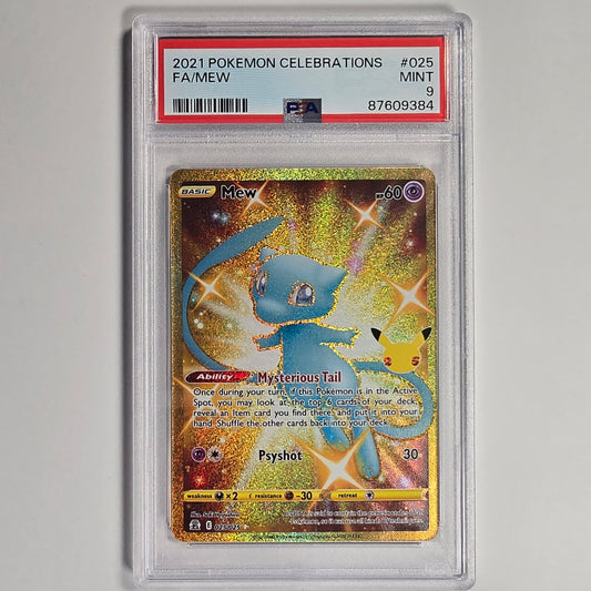 PSA 9 Mew 025/025 Secret Rare Pokemon Celebrations