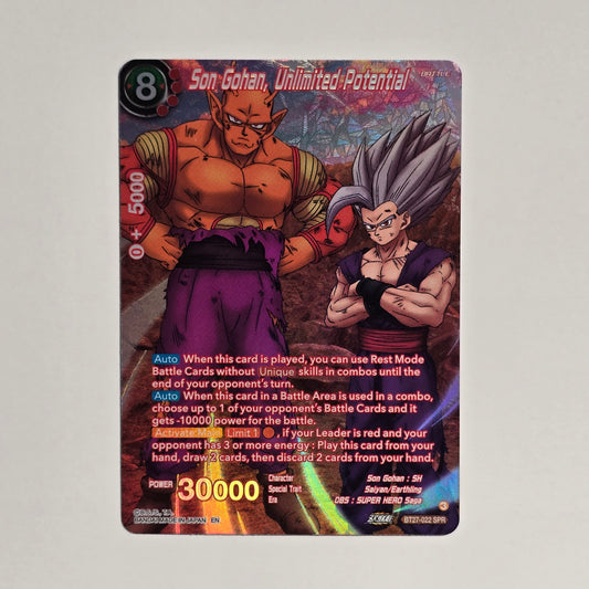 Son Gohan, Unlimited Potential BT27-022 SPR History of Z Dragon Ball Super: Masters