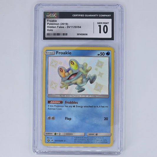 CGC 10 Froakie SV11 Holo Pokemon Hidden Fates