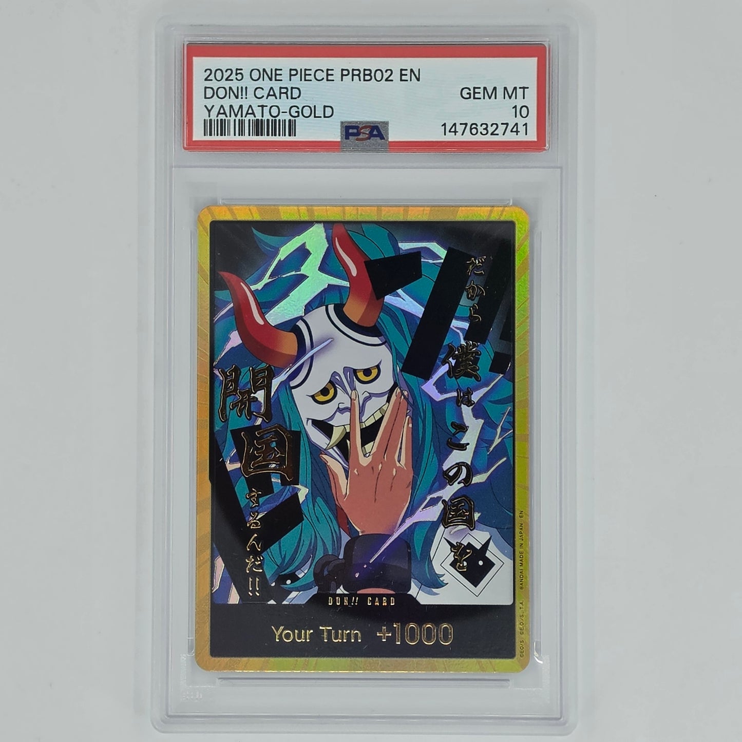 PSA 10 Yamato Gold Don!! Card 2025 One Piece PRB02 147632741