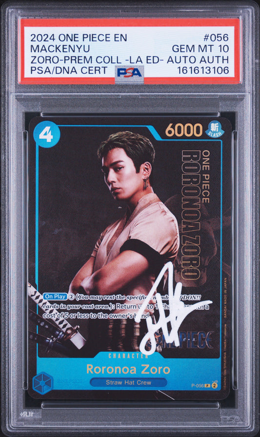 PSA 10 Mackenyu Signed Roronoa Zoro 056 One Piece Premium Card Collection -Live Action Edition 161613106