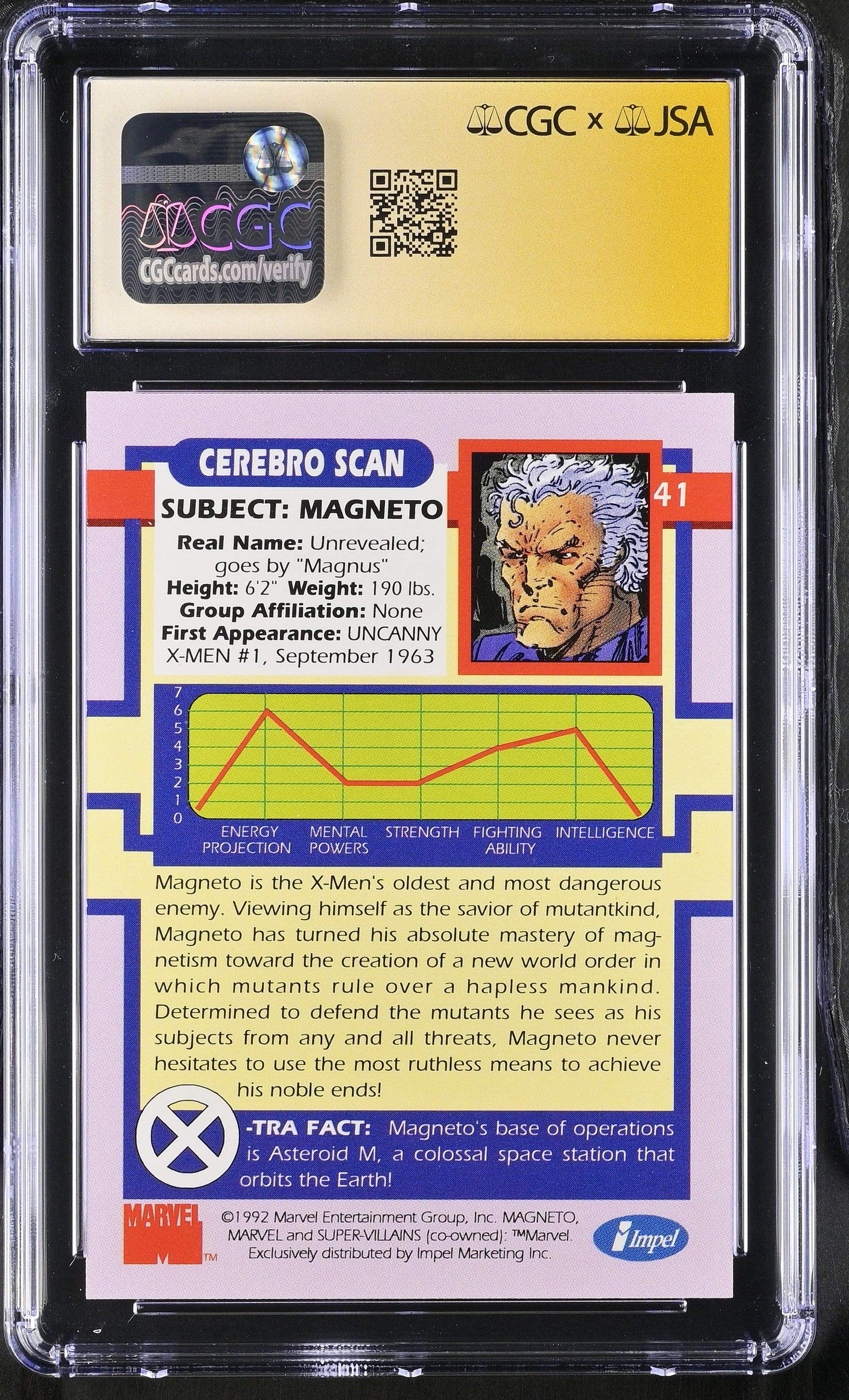 CGC 10 Magneto 41 X-Men Series I 6043653003 (Back)