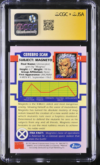 CGC 10 Magneto 41 X-Men Series I 6043653003 (Back)