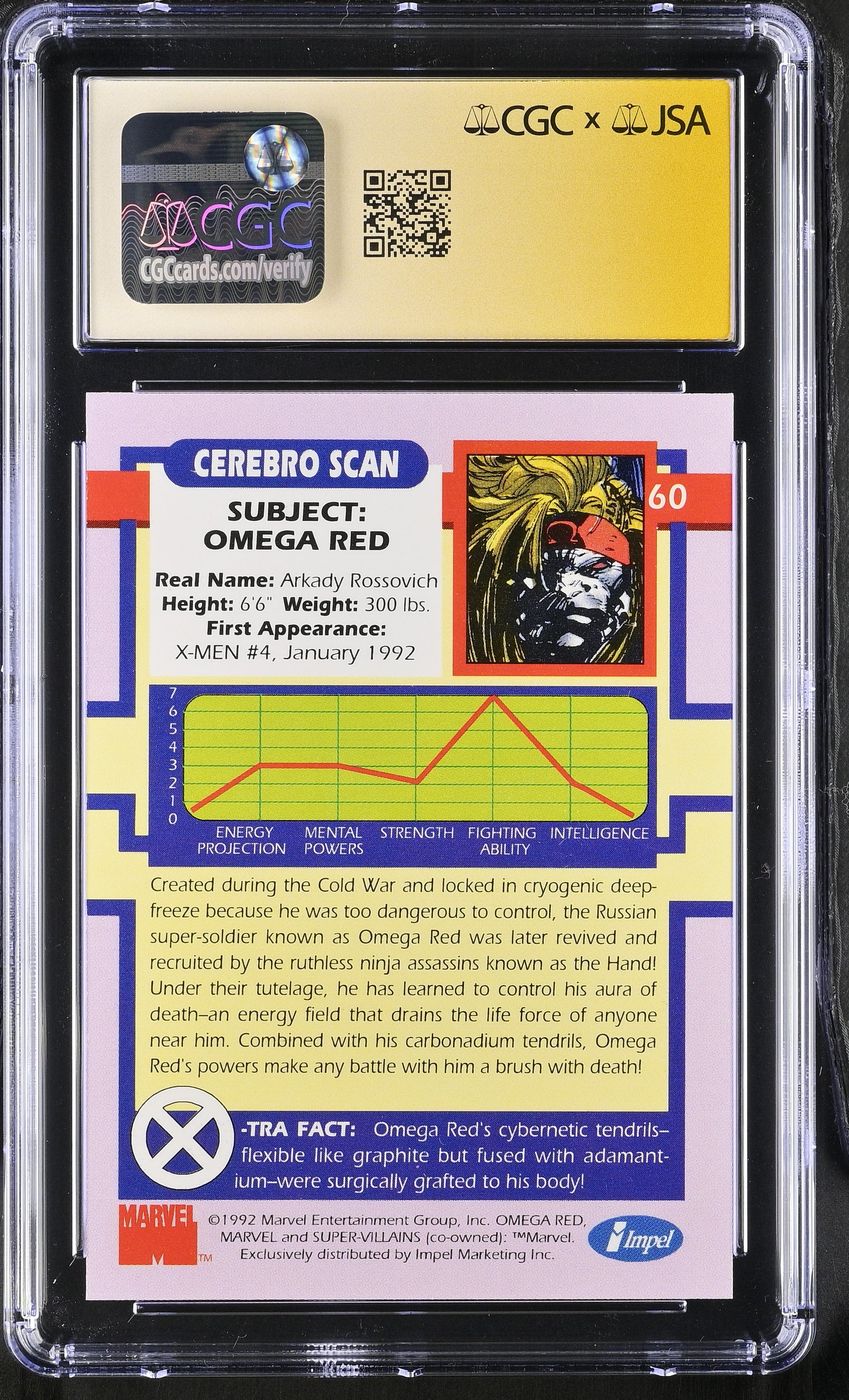CGC 9.5 Omega Red 60 X-Men Series I 6043653010 (Back)