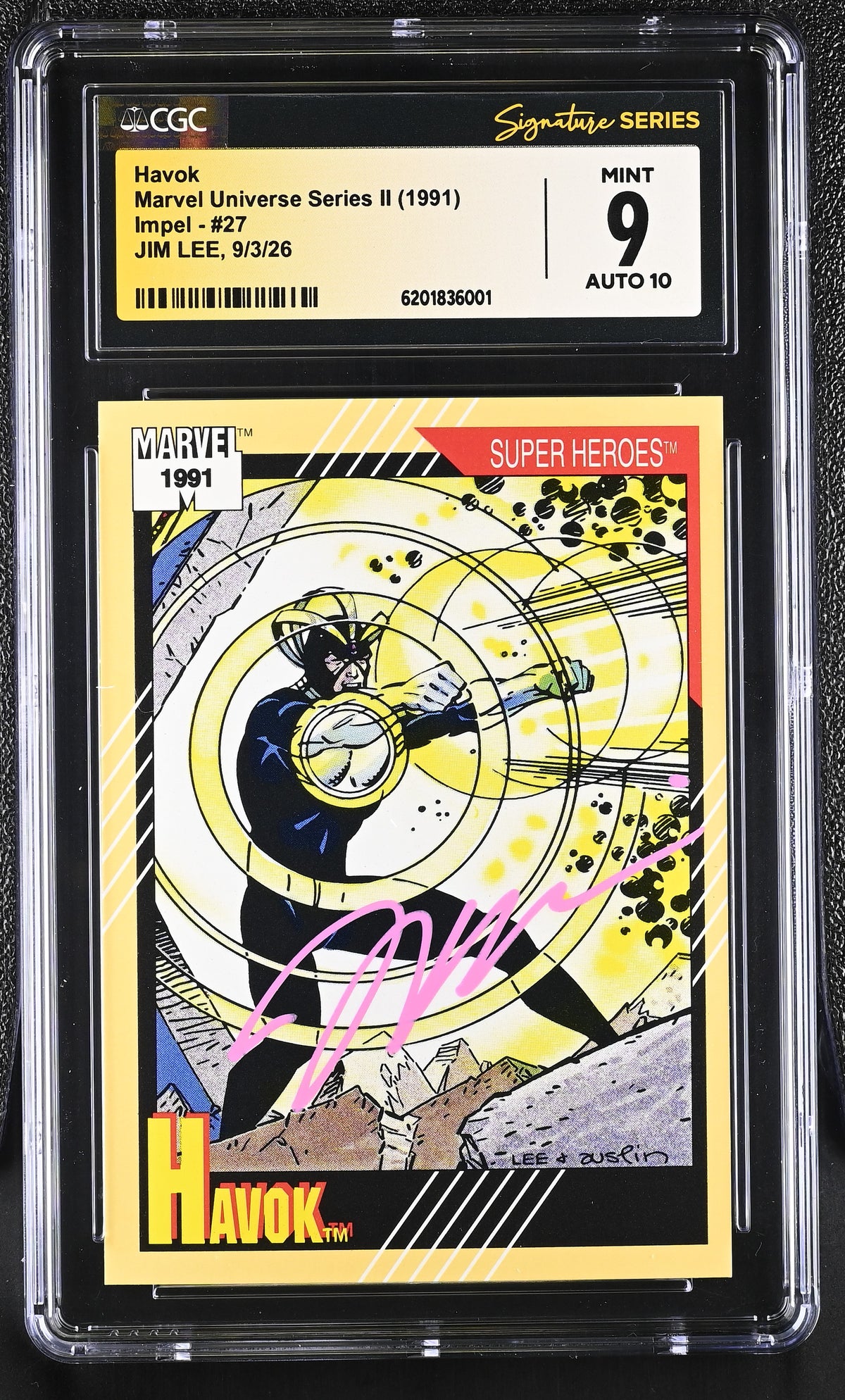 CGC 9 Havok 27 Marvel Universe Series Jim Lee SS 6201836001