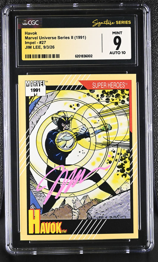 CGC 9 Havok 27 Marvel Universe Series Jim Lee SS 6201836002