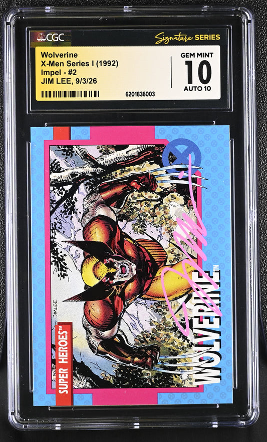 CGC 10 Wolverine 2 X-Men Series I Jim Lee SS 6201836003