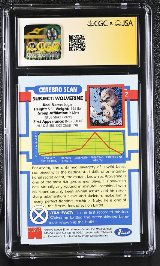 CGC 8 Wolverine 2 X-Men Series I Jim Lee SS 6201836004