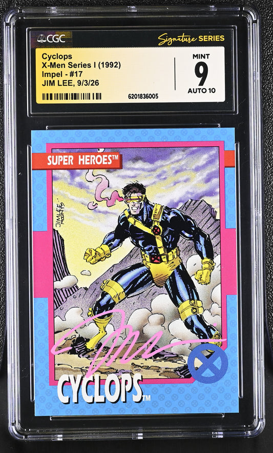 CGC 9 Cyclops 17 X-Men Series I Jim Lee SS 6201836005