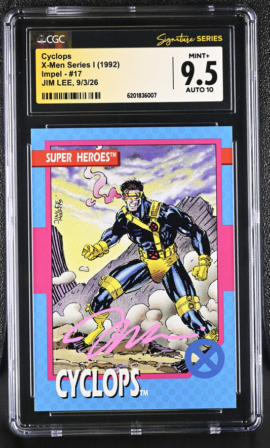 CGC 9.5 Cyclops 17 X-Men Series I Jim Lee SS 6201836007