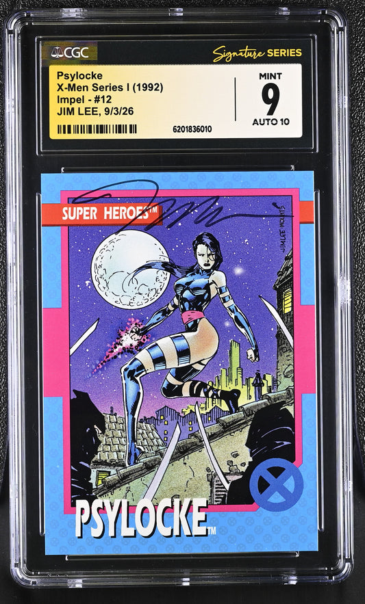 CGC 9 Psylocke 12 X-Men Series I Jim Lee SS 6201836010