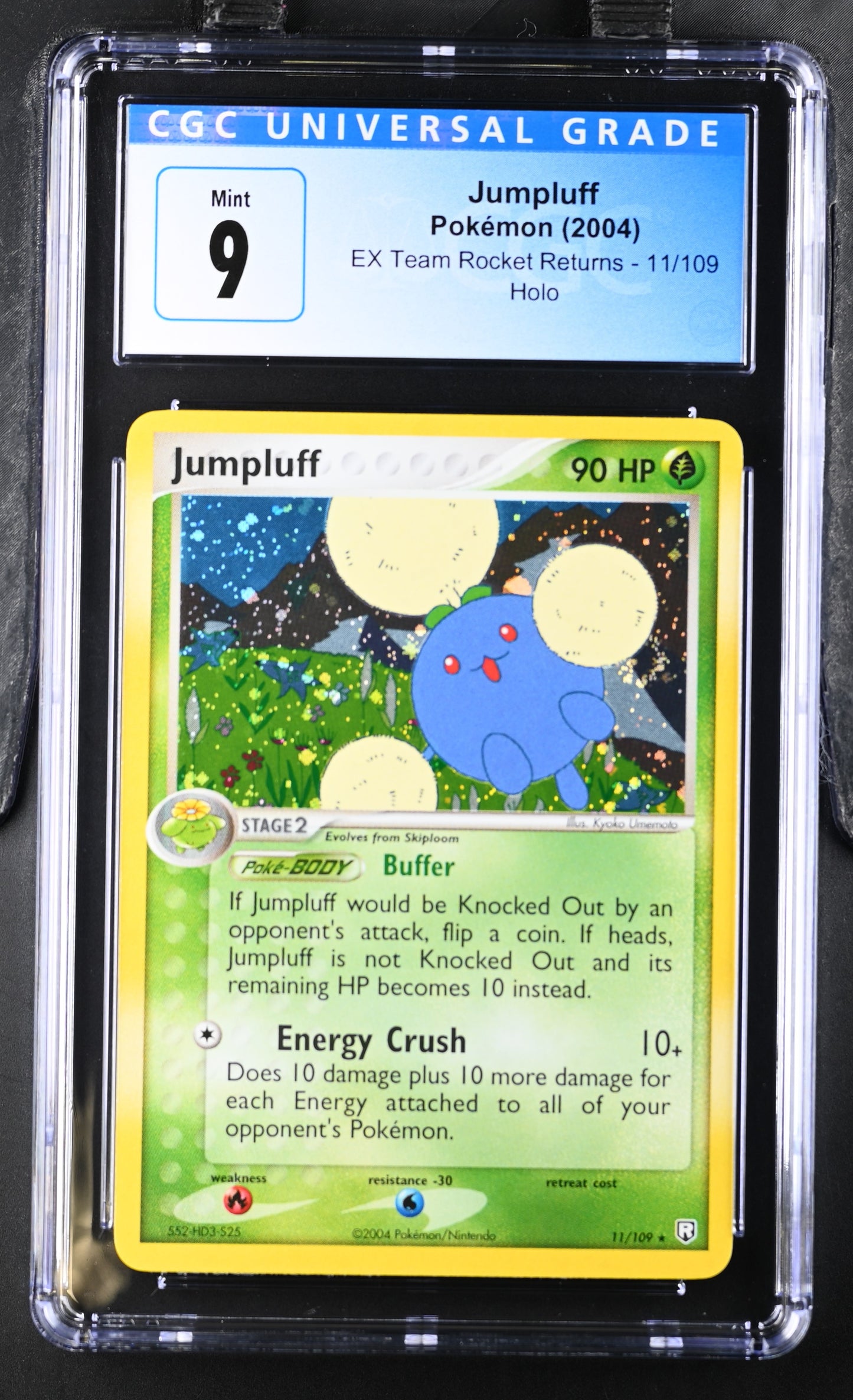 CGC 9 Jumpluff Holo 11/109 Ex Team Rocket Returns 4046572054 (Back)
