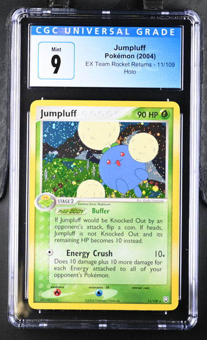 CGC 9 Jumpluff Holo 11/109 Ex Team Rocket Returns 4046572055 (Back)