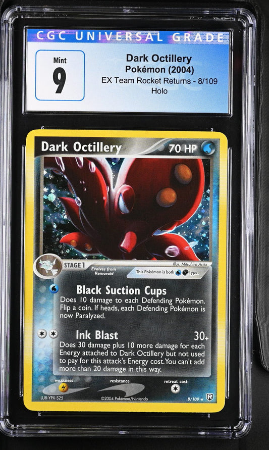 CGC 9 Dark Octillery Holo 8/109 Ex Team Rocket Returns 4077148015 (Back)