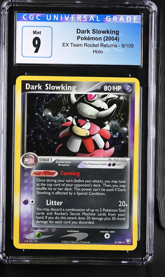 CGC 9 Dark Slowking Holo 9/109 Ex Team Rocket Returns 4077148018 (Back)