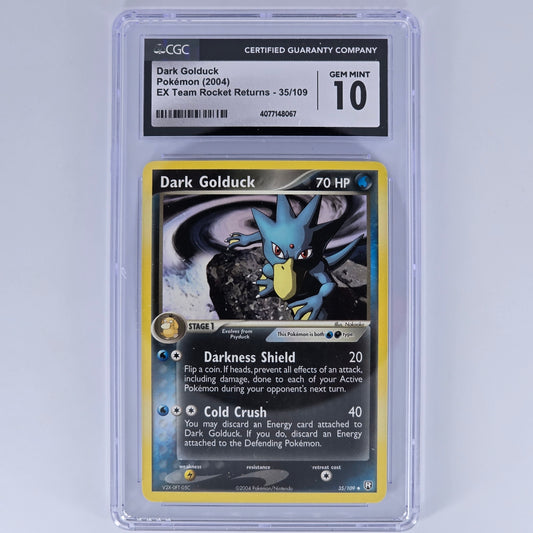 CGC 10 Dark Golduck 35/109 Uncommon Pokemon EX Team Rocket Returns Front