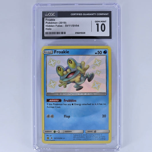 CGC 10 Froakie SV11 Holo Pokemon Hidden Fates 3762015028 Front