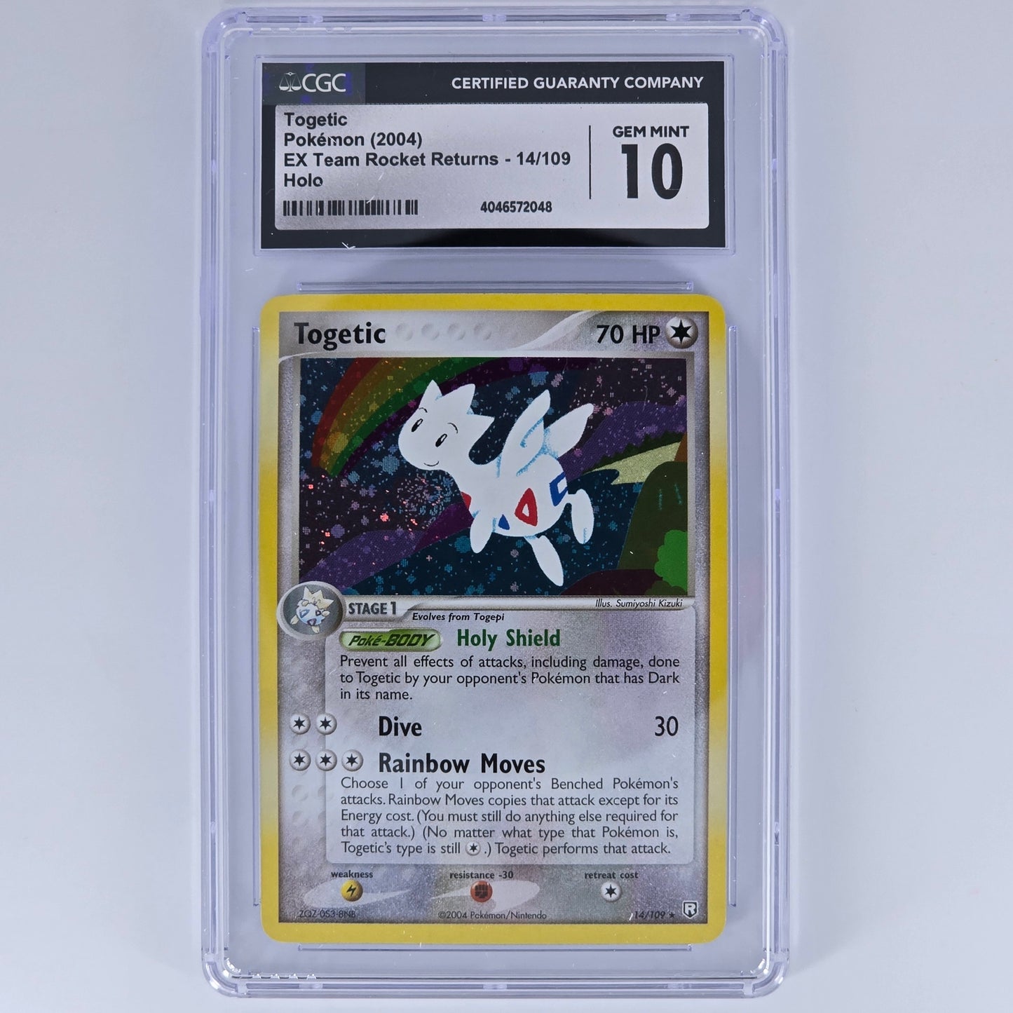 CGC 10 Togetic 14/109 Holo Rare Pokemon EX Team Rocket Returns Front