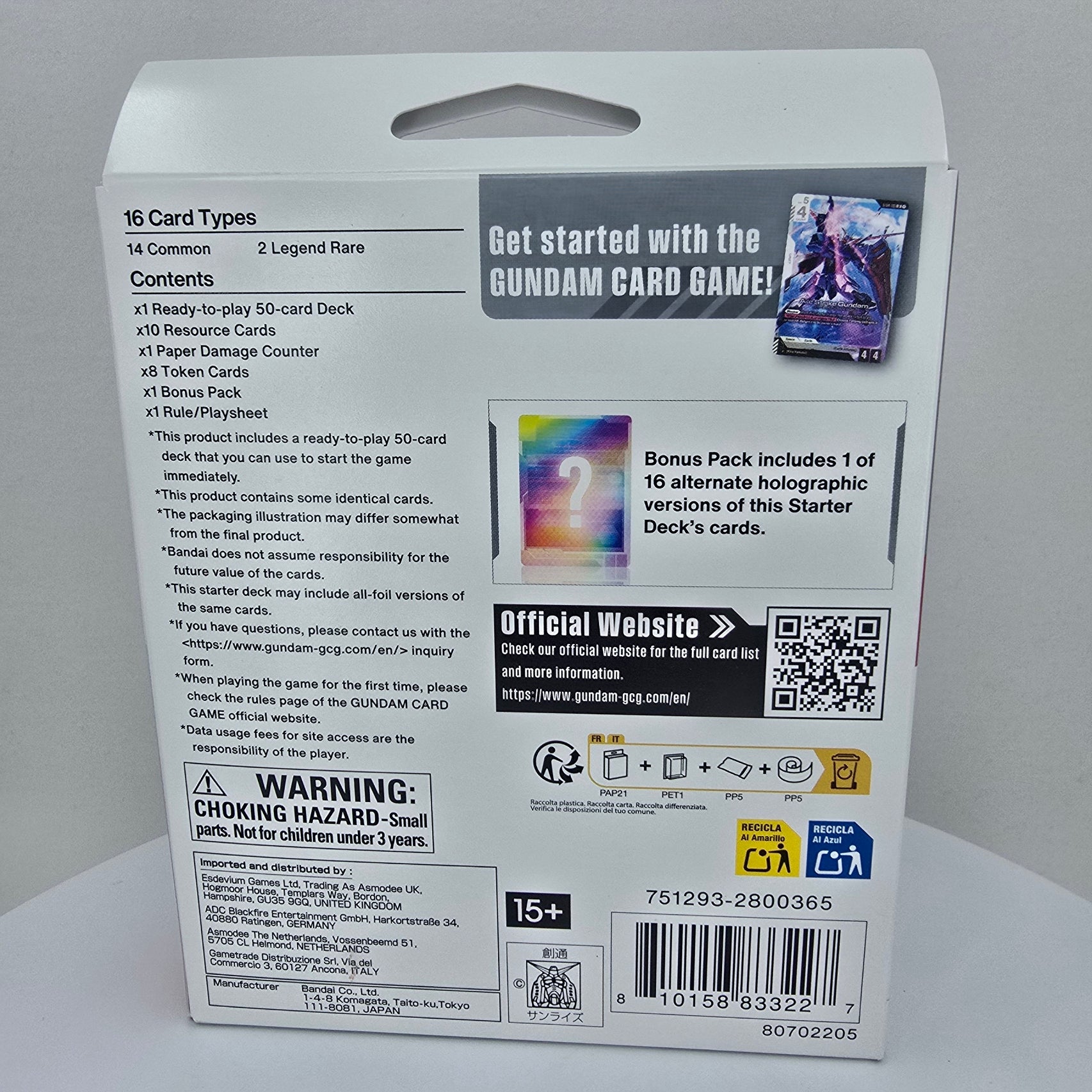 Gundam TCG: SEED Strike ST04 Starter Deck Back