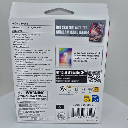 Gundam TCG: Zeon's Rush ST03 Starter Deck Back