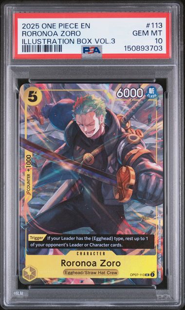PSA 10 Roronoa Zoro 113 One Piece Promos 150893703