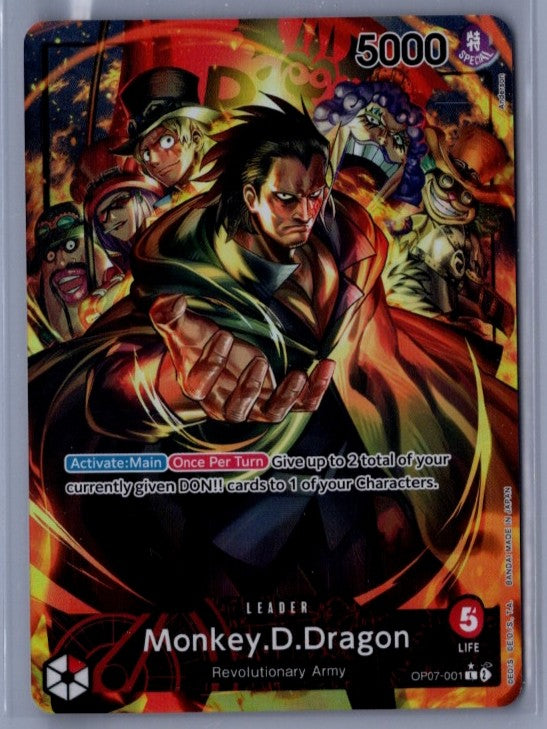 Monkey D Dragon OP07-001 Leader Parallel 500 Years in the Future One Piece Front
