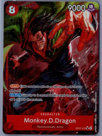 Monkey D Dragon OP07-015 Super Rare Parallel 500 Years in the Future One Piece Front