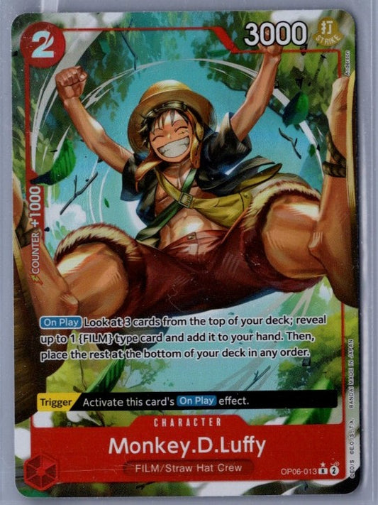 Monkey D Luffy OP06-013 Rare Alt Art Wings of the Captain One Piece Front