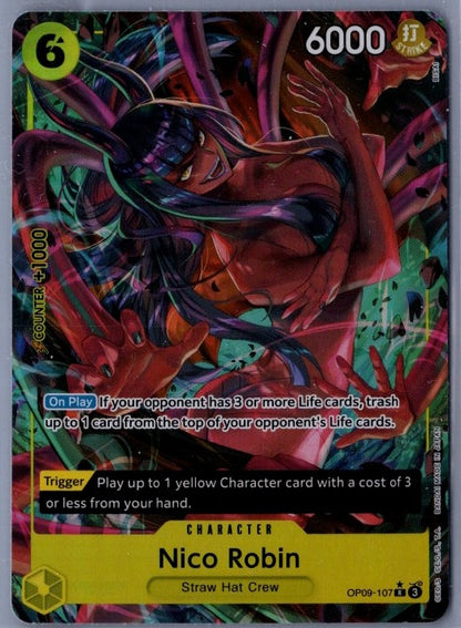Nico Robin OP09-107 Secret Rare Emperors in the New World One Piece Front