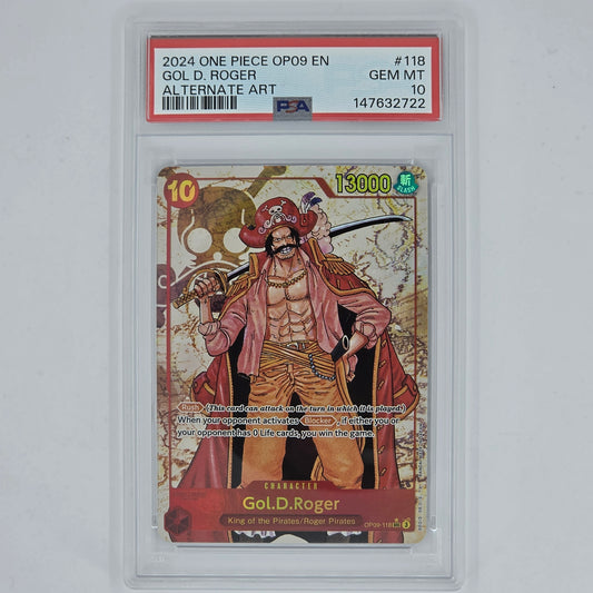 PSA 10 Gol D Roger Alternate Art 2024 One Piece OP09 Emperors in the New World 147632722 Front