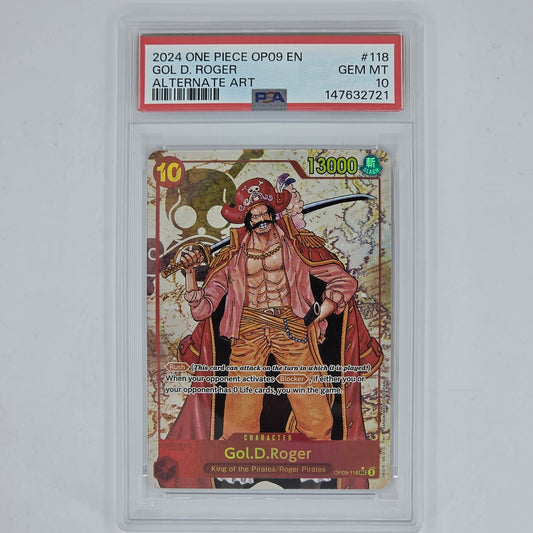 PSA 10 Gol D Roger Alternate Art 2024 One Piece OP09 Emperors in the New World 14763721 Front