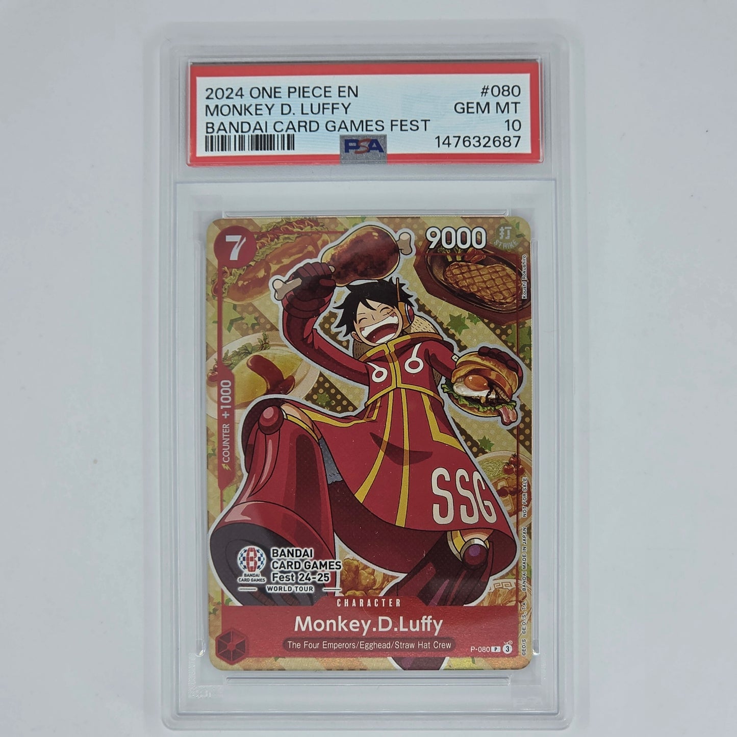 PSA 10 Monkey D Luffy 2024 One Piece Bandai Card Games Fest 147632687 Front
