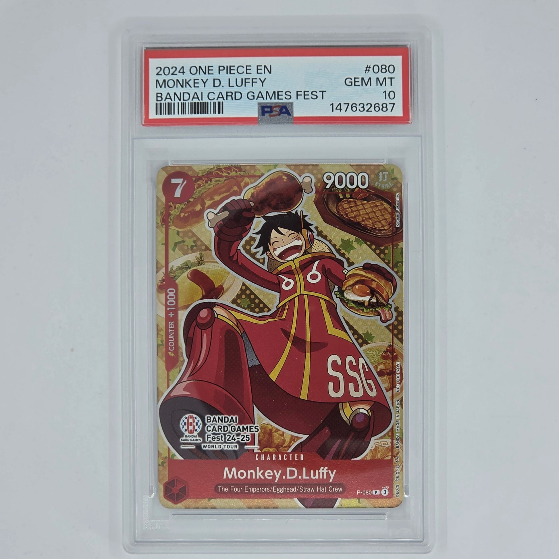PSA 10 Monkey D Luffy 2024 One Piece Bandai Card Games Fest 147632687 Front