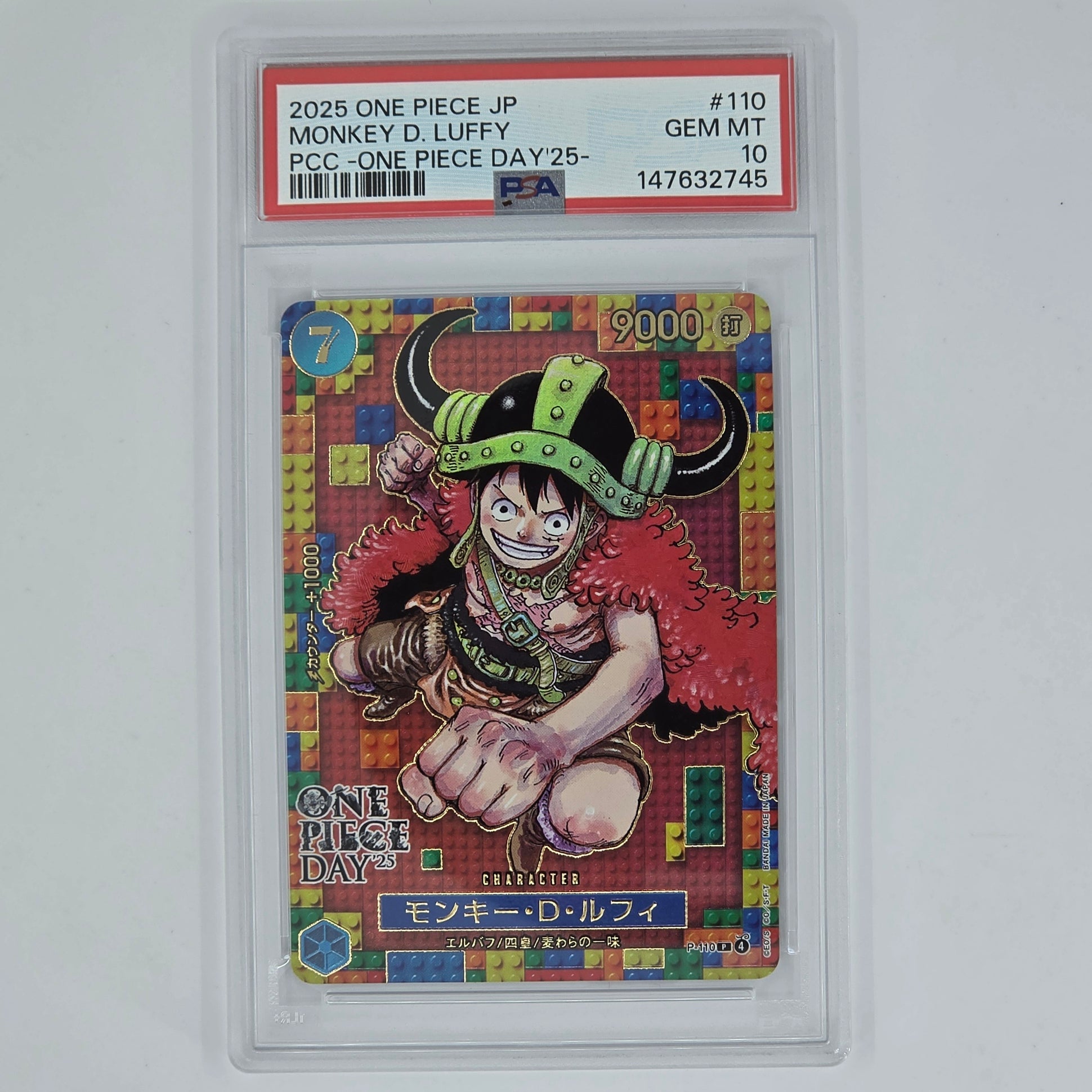PSA 10 Monkey D Luffy 2025 One Piece Japanese Premium Card Collection One Piece Day '25 147632745 Front