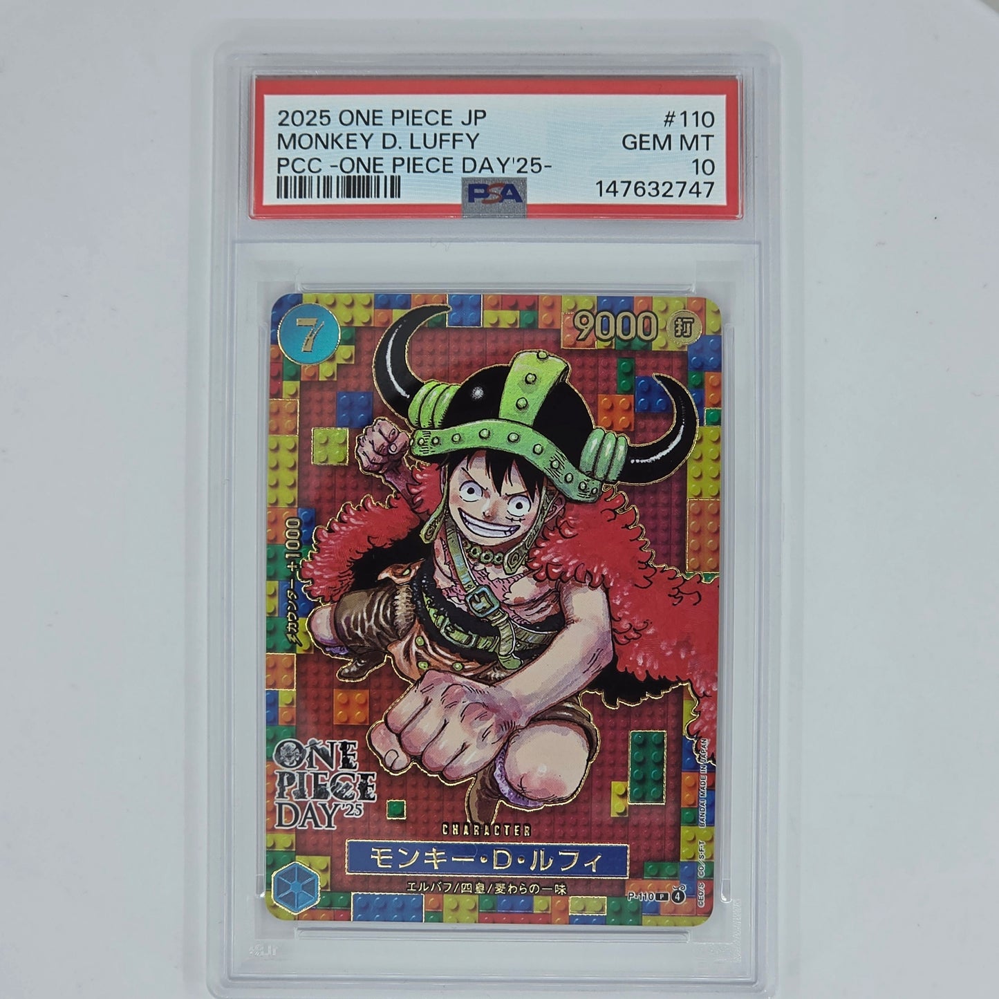 PSA 10 Monkey D Luffy 2025 One Piece Japanese Premium Card Collection One Piece Day '25 147632747 Front