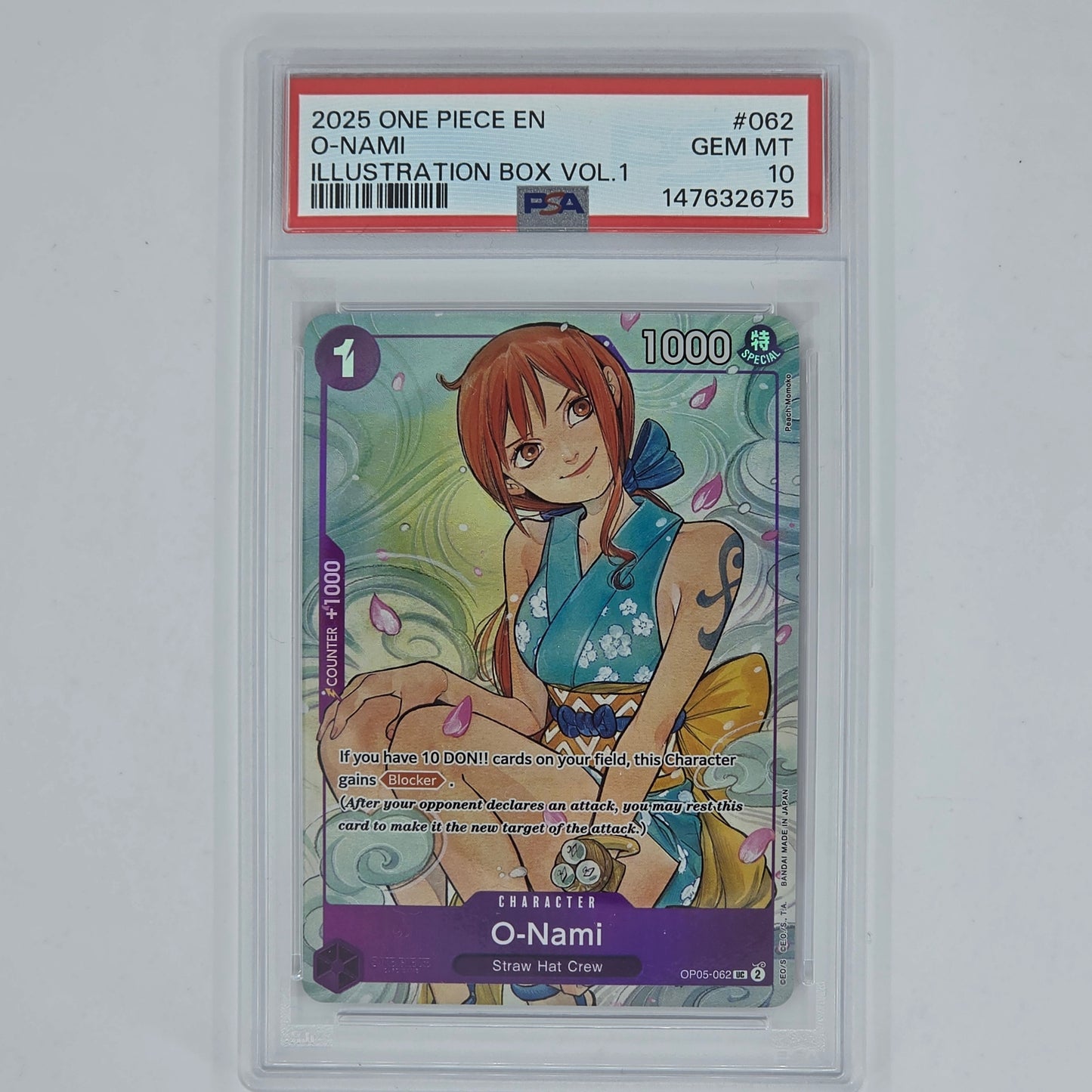 PSA 10 O-Nami Promo 2025 One Piece Illustration Box Vol 1 147632675 Front