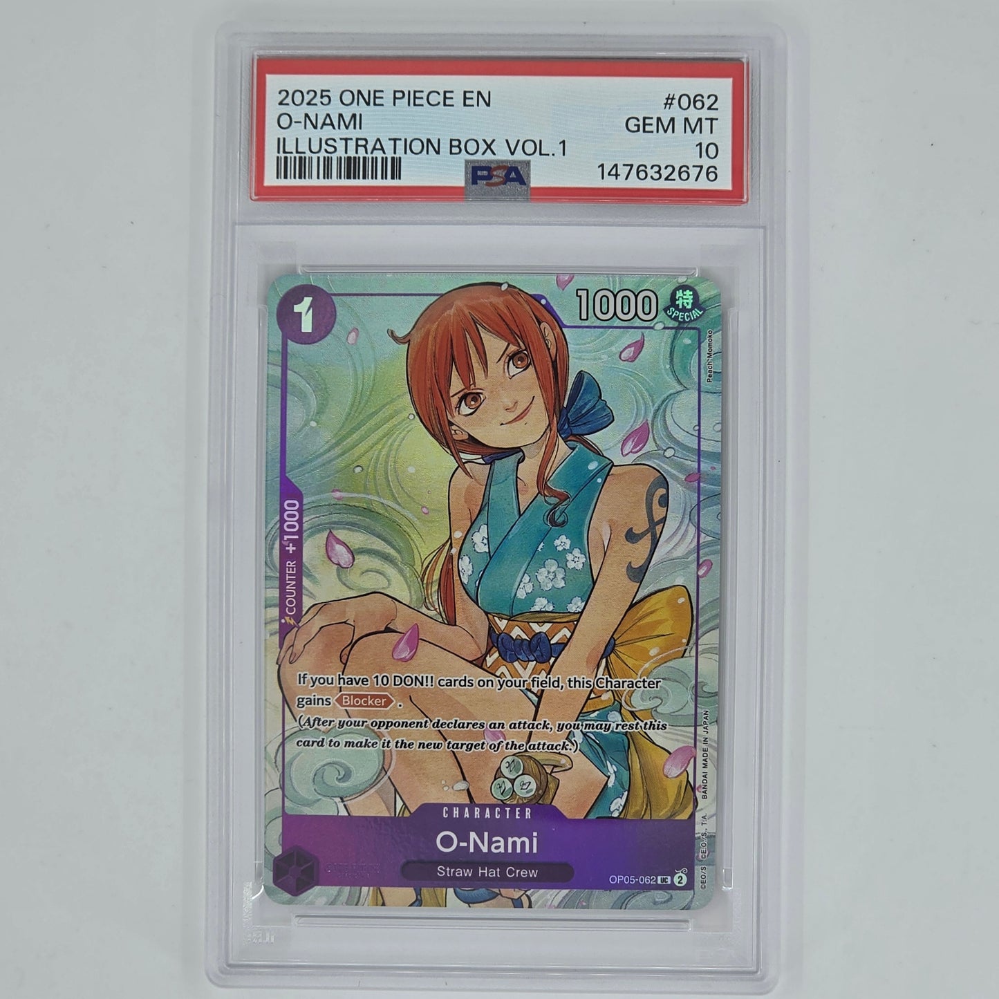PSA 10 O-Nami Promo 2025 One Piece Illustration Box Vol 1 147632676 Front