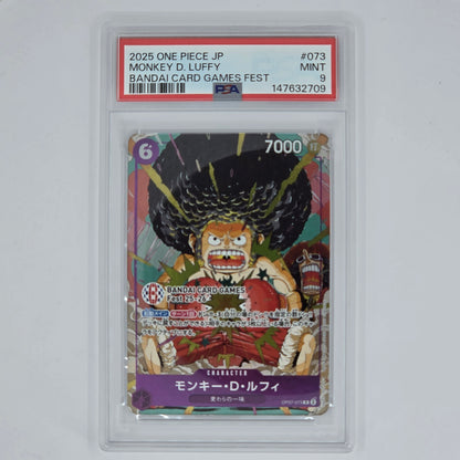 PSA 9 Monkey D Luffy 2025 One Piece Japanese Bandai Card Games Fest 147632709 Front