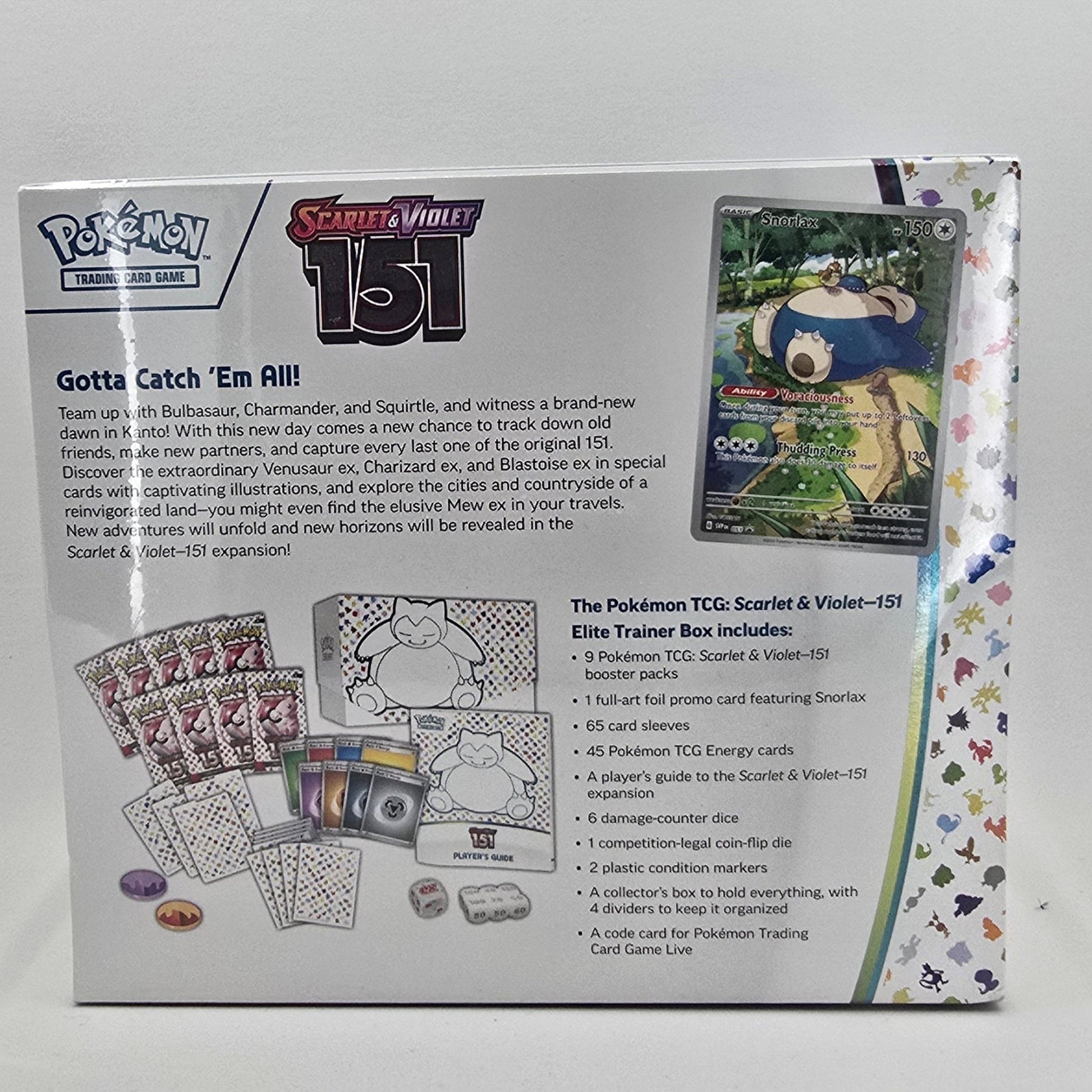 Pokemon Scarlet & Violet 151 Elite Trainer Box Back
