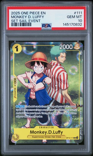 PSA 10 Monkey D. Luffy 111 One Piece Promos 145170832