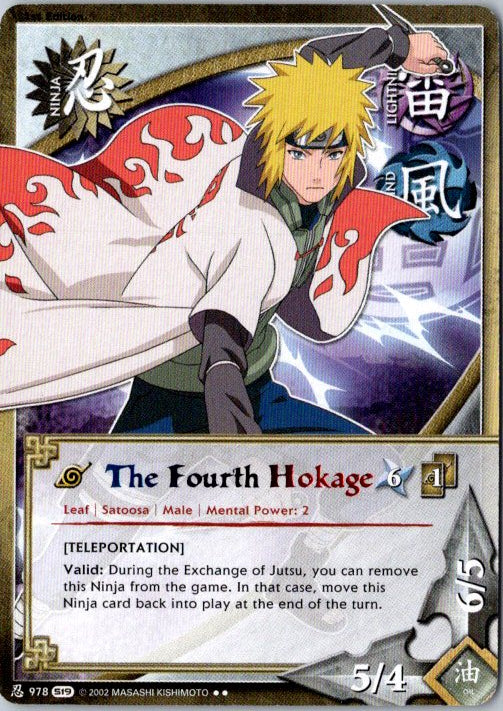 The Fourth Hokage Ninja 978 Rare S19 Path of Pain Naruto CCG