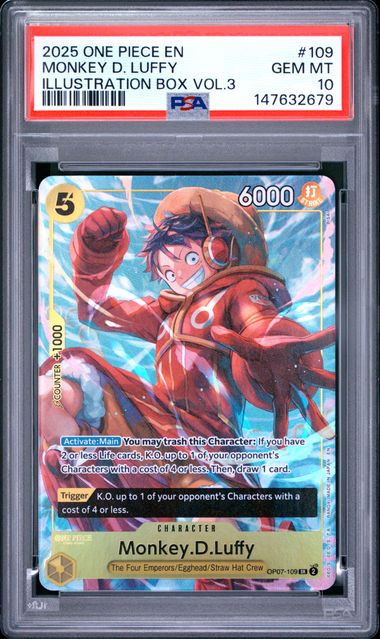 PSA 10 Monkey D. Luffy 109 One Piece Promos 147632679