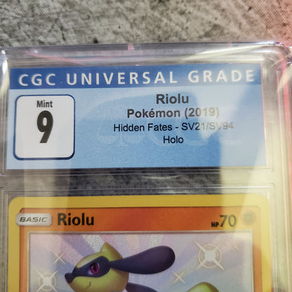 CGC 9 Riolu SV21 Holo Pokemon Hidden Fates