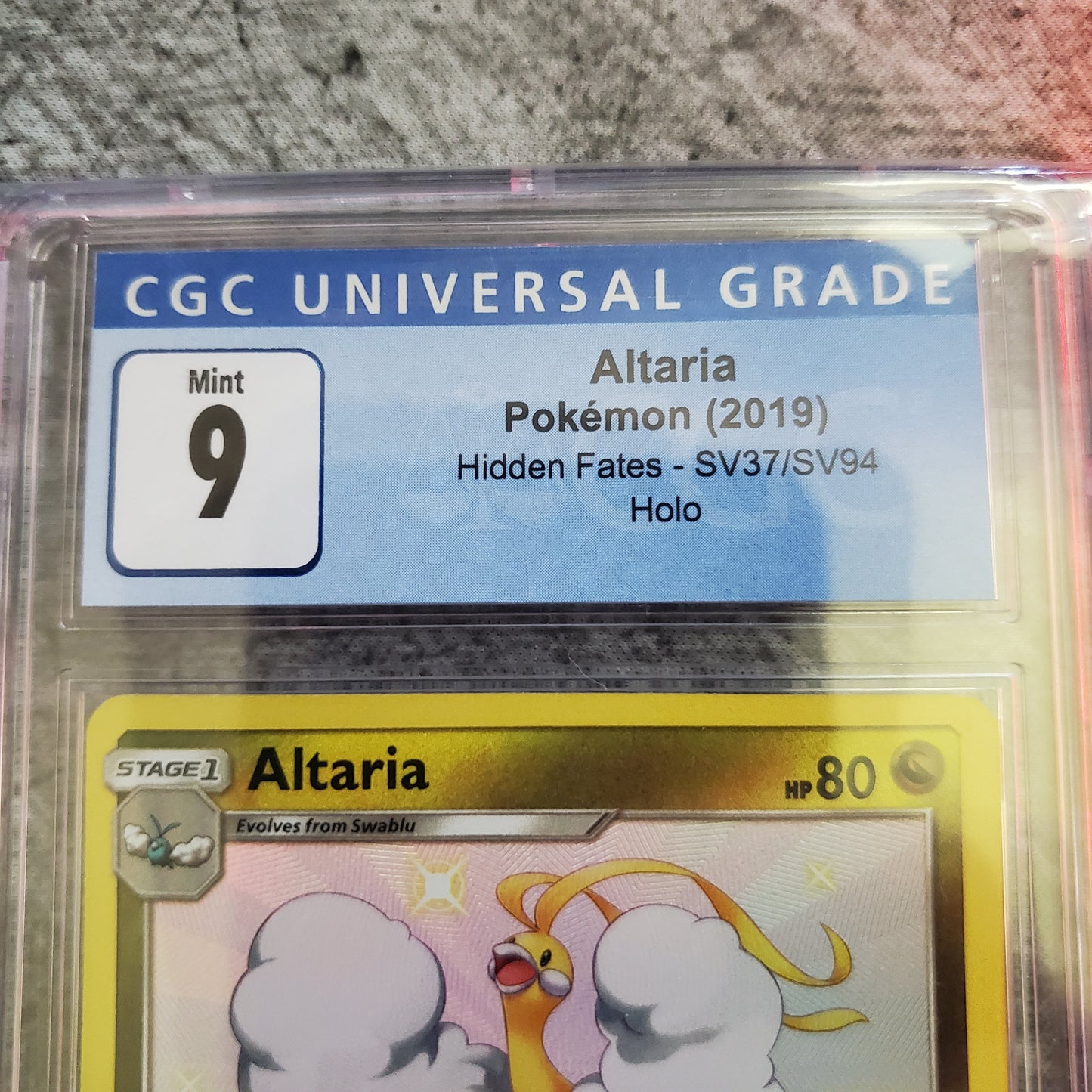 CGC 9 Altaria SV37 Holo Pokemon Hidden Fates