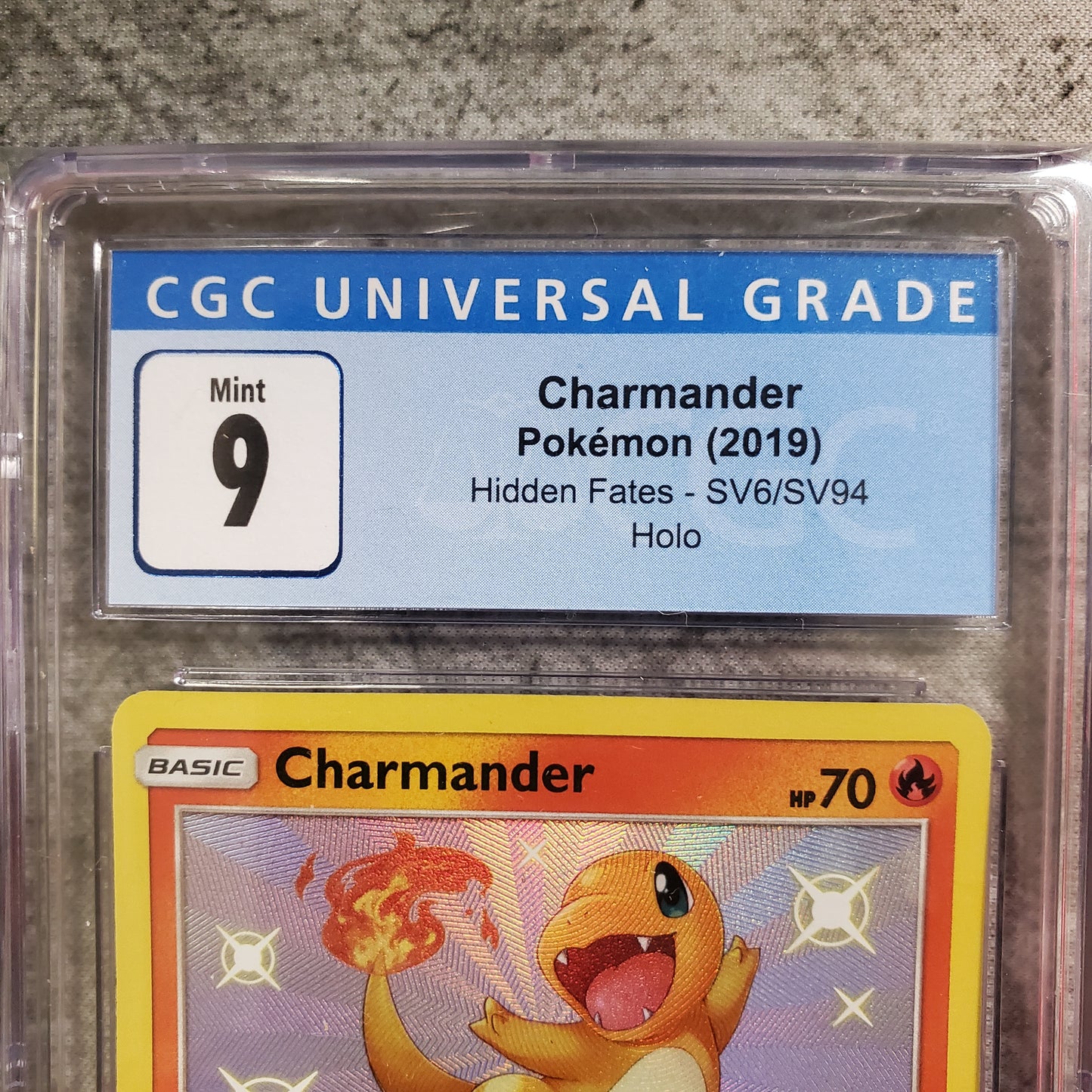 CGC 9 Charmander SV6 Holo Pokemon Hidden Fates