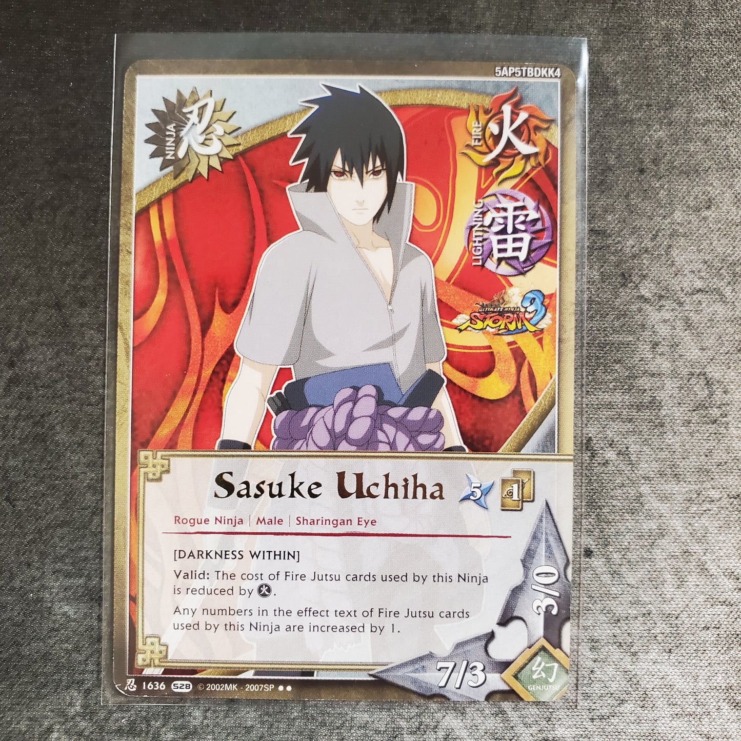 Sasuke Uchiha [Darkness Within] 1636 Rare S28 Ultimate Ninja Storm 3 Naruto CCG