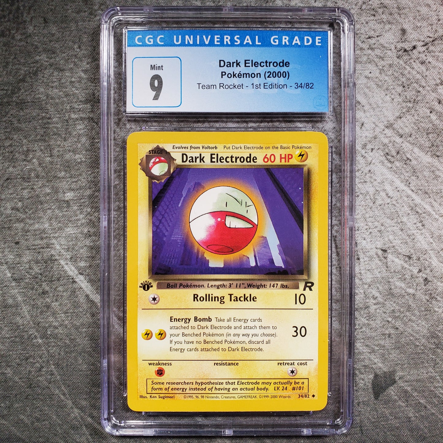 CGC 9 Dark Electrode 34/82 Pokémon Team Rocket 1st Edition