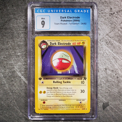 CGC 9 Dark Electrode 34/82 Pokémon Team Rocket 1st Edition