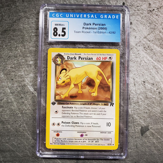 CGC 8.5 Dark Persian 42/82 Pokémon Team Rocket 1st Edition